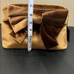 House of Harlow 1960 | Velvet Bronze Bow Clutch w/ Crossbody Brown Photo 9