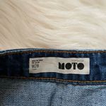 Topshop  Button Down Moto Denim Mini Skirt Photo 2