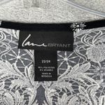 Lane Bryant Dress Womens 22/24 Black White Baroque Wrap Dress Gothic Whimsigoth Photo 6