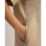 Everlane NWT The Linen Short-Sleeve Shirt Dress – Khaki – Size S Photo 4