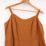 Old Navy  Linen Blend Cami Jumpsuit Wide Leg Warm Coffee Womens Granola  Size XL Photo 9