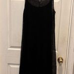 Eileen Fisher Eileen Fisher Sheer Hemp Herringbone Lace Crew Neck Dress Black Medium Slip Photo 0