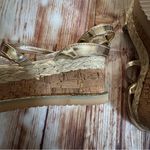 Pretty Little Thing  Gold Espadrille Lace Up Flatform Sandals Size 9 Photo 10