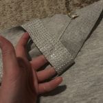 Minnie Rose  studded halter short sleeve silver sweater Photo 7