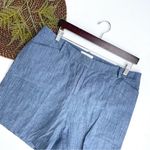 Talbots Womens Shorts Blue Chambray Casual Pockets 16 Photo 1