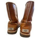 UGG  Womens Brown Leather Fur Lined Mid Calf Boots Size 8 SKU 7594 Photo 5