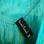 Sacred Threads  Green Gold Crinkle Rayon Top OS Photo 1