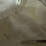 Elie Tahari  White Puff Sleeve V Neck Button Down Pima Cotton Shirt Top Women’s S Photo 3