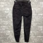 EXPRESS  Black Camo Cropped Straight Jeans Photo 3