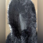 J Crew Academy faux fur loafer mule glen plaid size 7.5 Black Photo 2