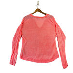 J Crew Oversized 100% Linen Pullover Women Small Long Sleeves Beach Travel Pink Photo 1