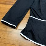 White House | Black Market White House Black Market Peplum Jacket Womens 00 Black White Full Zip Contrast Photo 2