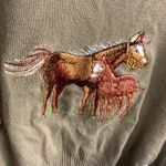 Vintage Le Moda Horsin Around Embroidered Horse Sweater Size XL Brown Photo 4