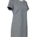 Calvin Klein Shift Dress Crew Neck Short Sleeves NEW Black Geo Women’s Size 8 Photo 1