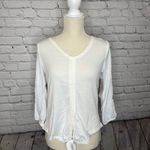 French Laundry NWT white tie front shirt small Photo 13