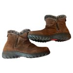 Khombu  Lisa Brown Suede Faux Fur Side Zip Boots Size 9 Photo 6