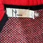 Neve Red Wool Nordic Snowflake Sweater Vest Zip Front Size Small Photo 6