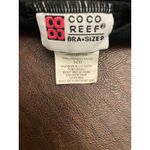 Coco reef  34DD Black Tankini Top Embroidered Sequin Blue Floral Adjustable Strap Photo 6