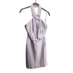 BHLDN  Ruby Stretch Satin Halter Mini‎ Dress in Purple Lavender Size Small Photo 3