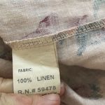 Bellambra Linen Midi Dress Light Pink Smocked waist Tie Back sleeveless Size S Photo 9