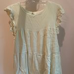 Pink Lily Cream Ruffle Top Photo 0