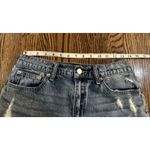 Gap Denim Skirt Jean mini skirt size 28 size 6 medium wash distressed raw hem Photo 7