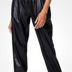 BLANK NYC Black Faux Leather Joggers Photo 0