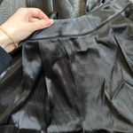 Black satin self tie wrap around classy romper Size XS Photo 3