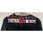 Free People Women Boho Crochet Sheer Wool Sweater Floral Multicolor Medium Beach Photo 5