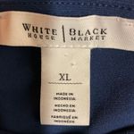 White House | Black Market White‎ House Black Market Drape Evening Dress Blue Gold Tone Long Sleeve Sz XL Photo 11