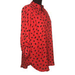 Riah Fashion Red and Black Blouse - Size Small Photo 2
