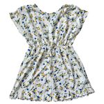 Umgee  Blueberry & Lemon Print Ruffled Hem Tie Waist Mini Dress Size‎ Large Photo 1