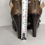 Pour La Victoire  Women’s Strappy Sandal Heels 6.5M Brown Leather Made in Brazil Photo 4