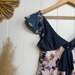 Free People  mini dress floral babydoll lace smocked XS spring summer Photo 1