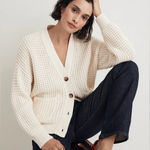 Madewell ‎ Waffle-Knit V-Neck Cardigan size xs Photo 0