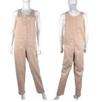 NWT JungMaven hemp canvas Button Front Jumpsuit XS Tan Photo 5