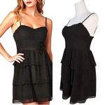 American Eagle Outfitters Tiered Sleeveless Black Dress 8 LBD Party Flirty Fun Photo 1