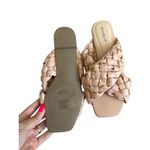 Bamboo  Beige Woven Braided Slide Sandals Size 6.5 NEW NWOB Photo 2