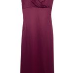 Bill Levkoff NWT Sleeveless Satin Gown Prom Bridesmaid Dress Burgundy Size 8 Photo 0