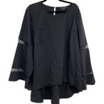 Eloquii  Black Bell Sleeve Sheer Cut Outs Blouse Womens 24 Whimsigoth Shirt Top Photo 0