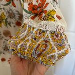 Anthropologie Fig and Flower Floral Cold Shoulder Top Size Medium Photo 4