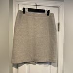 J.Crew Size 6 Light Gray Wool Blend Lined Pencil Mini Skirt Back Slit Zip Back Photo 0