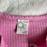 Aerie  Pink Waffle Henley Long Sleeve Size Medium Photo 5