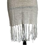 it's our time  Ivory Crochet Fringe Sweater Duster Size L Photo 9