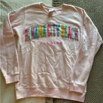 Pacifica Pink Sweatshirt with Colorful Embroidery Size L Photo 0