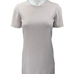 Aritzia Babaton Beige Short Sleeve Crew Neck Zip Mini T-Shirt Shift Dress Size S Photo 0