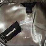 EXPRESS 100% Silk Silver Grey Sequin Embellished Ruffle Hem Tube Top NEW Photo 4