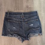 Good American  Distressed High Waist Cutoff Fringe Shorts Size 10/30 Photo 3
