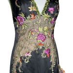 STUNNING MANDALAY Y2K Evening‎ COCKTAIL DRESS Embellished Sequin Ruffle Size 10 Black Photo 4