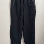 Halara  Ablack Nylon jogger pants elastic waist zip pockets XS NEW Photo 0